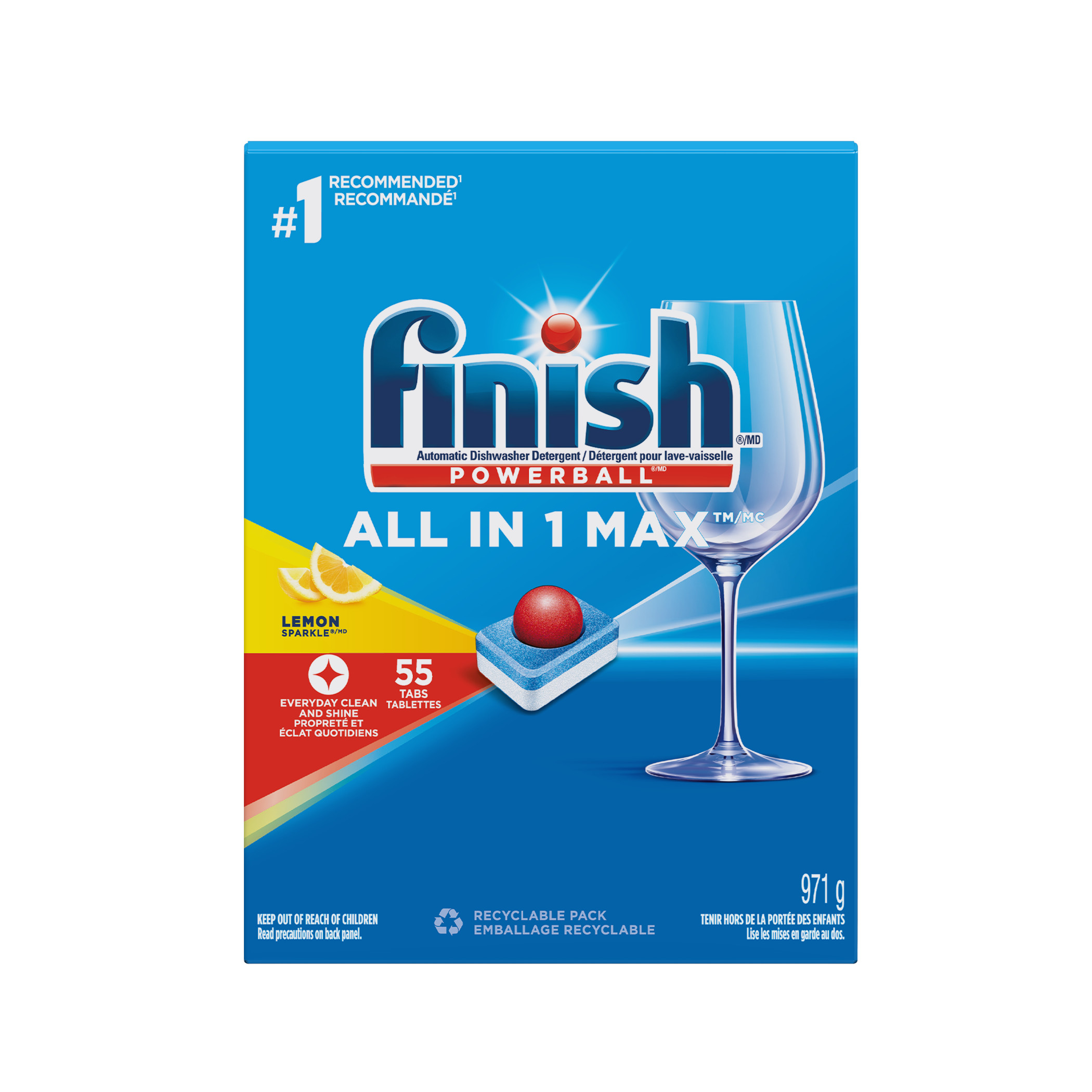 FINISH® Powerball® All In 1 MAX® Tabs - Lemon Scent (Canada)
